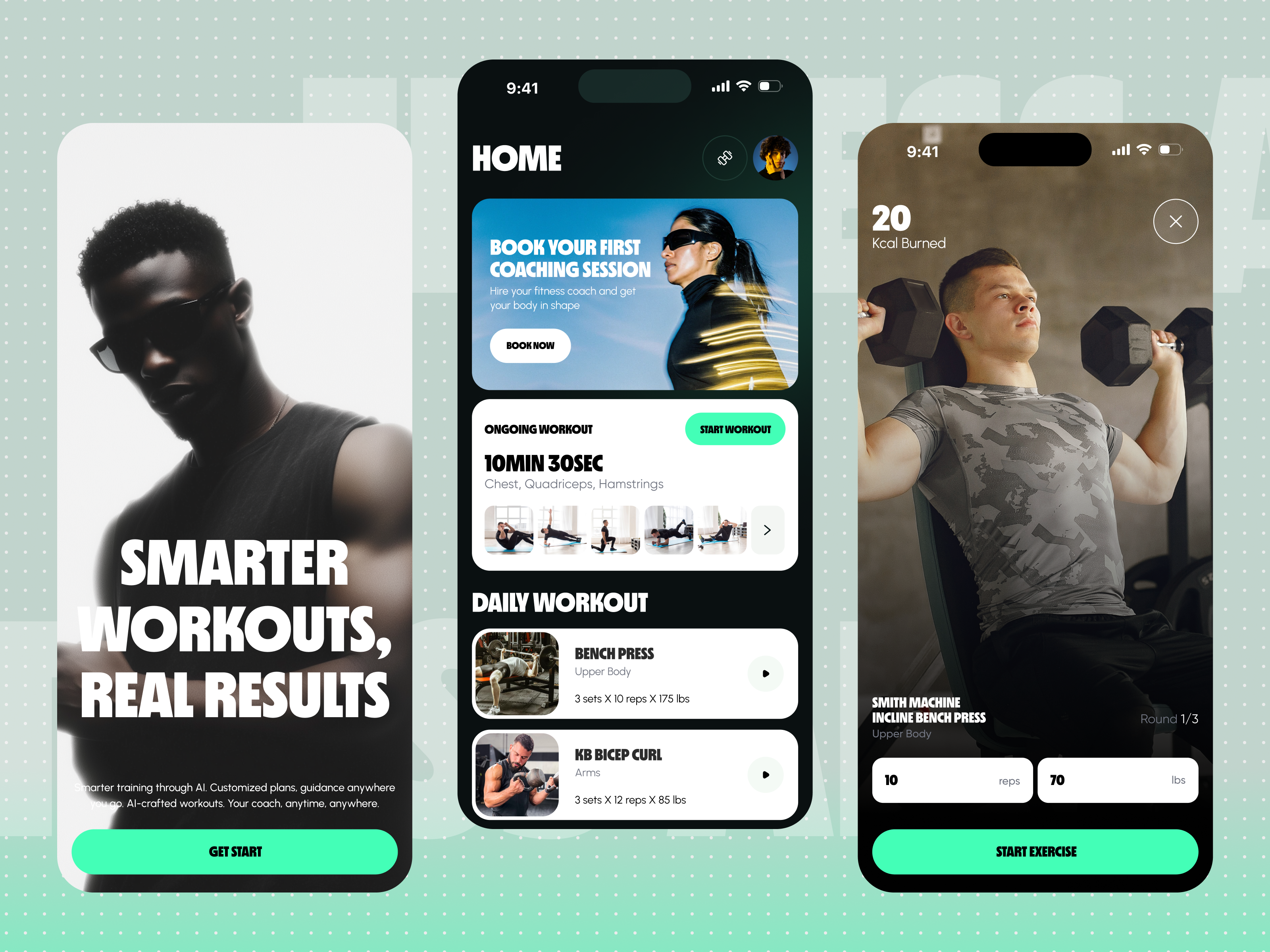 Example of Fitness App Design