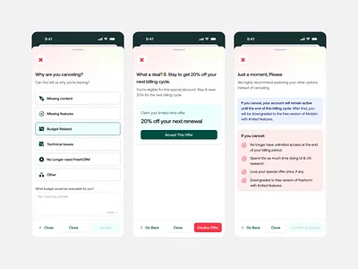 Cancel Subscription: Lead Management AI ai cancel subscription crm ai gradient lead management minimal mobile responsive product design saas ui design ui ux