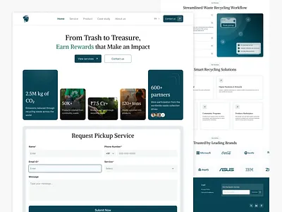 NAVIQ - NGO Landing Page ai dashboard eco environment green energy hero section landing page ngo saas startup ui ux website design