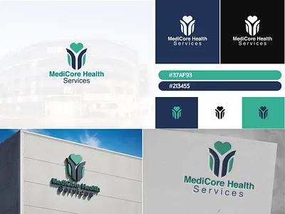Modern & Clean Logo Design MediCore Health Services brand book brand style guide branding kit business logo corporate identity graphic design hand drawn logo logo design logo illustration mascot logo minimalist minimalist logo modern real estate logo redesign logo retro undefined vintage logo vintage logo design visual identity