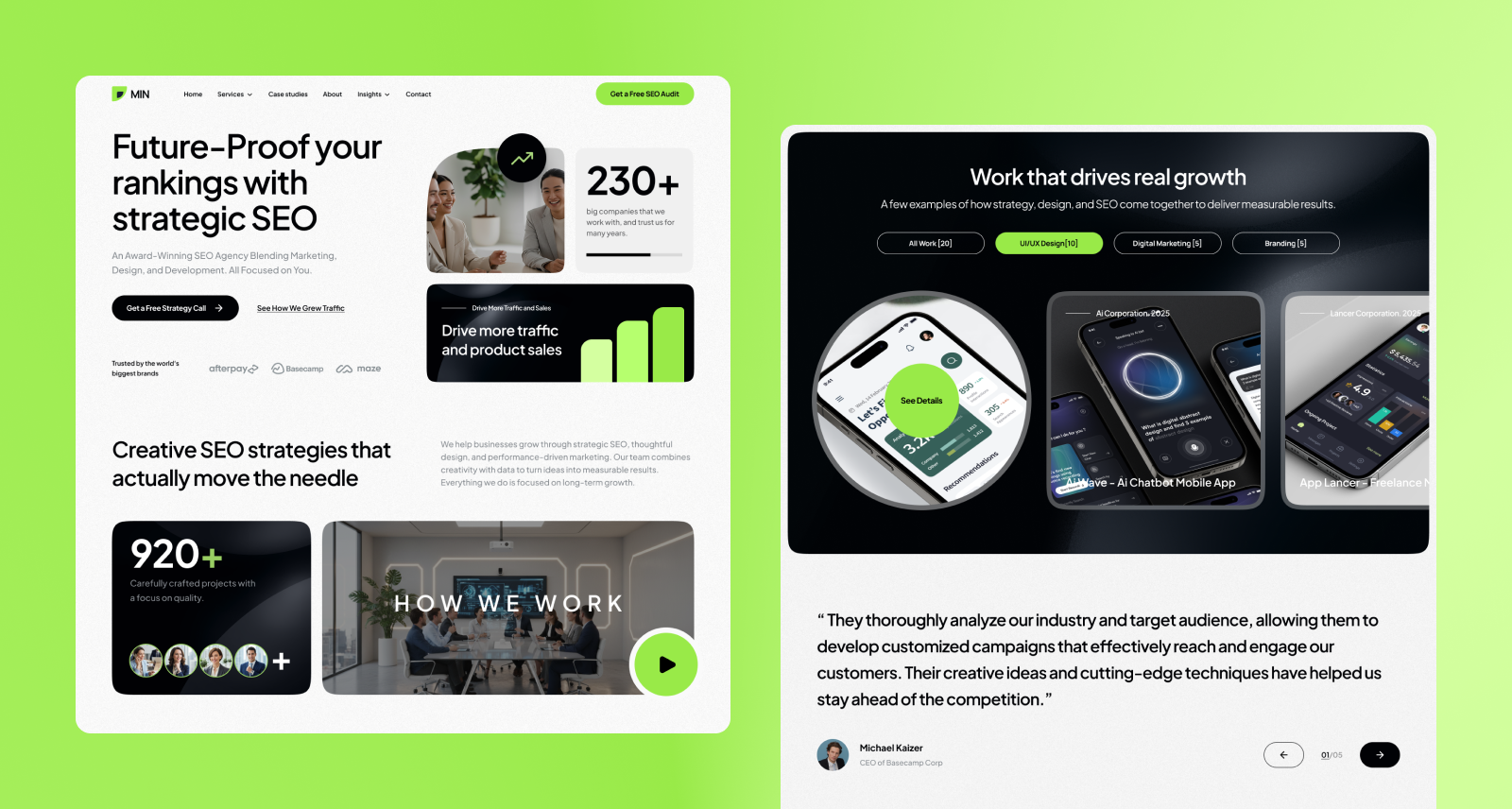 SEO Agency Landing Page | Modern Marketing Website UI