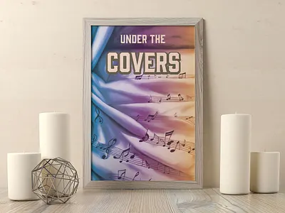 Under the Covers band branding band poster concert poster cover band branding creative poster dynamic typography event poster gig poster live music design modern music design music graphics music industry design music marketing music poster music visual identity performance graphics poster design typography poster vibrant poster