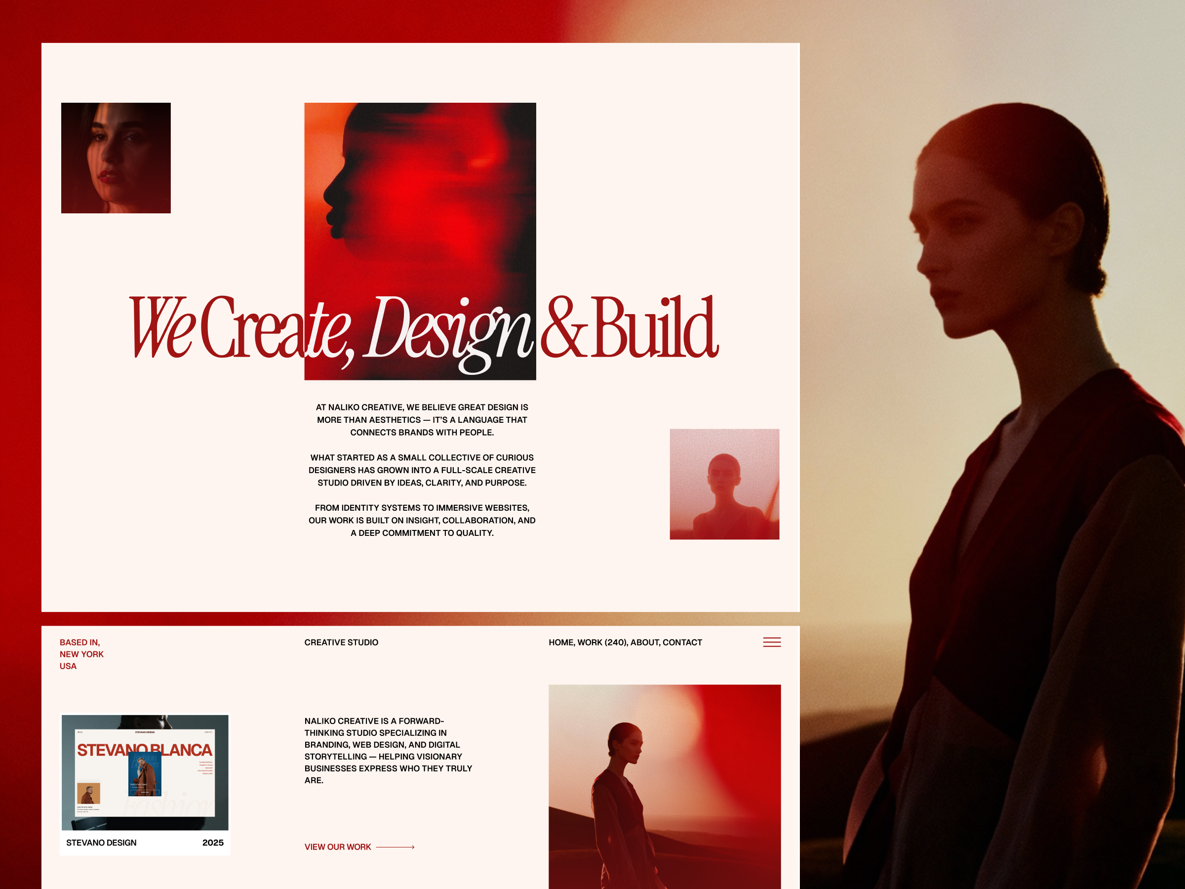 Naliko Creative - Creative Agency Landing Page agency bold branding creative creative agency design agency editorial graphic design large fonts typography ui ux design whitespace