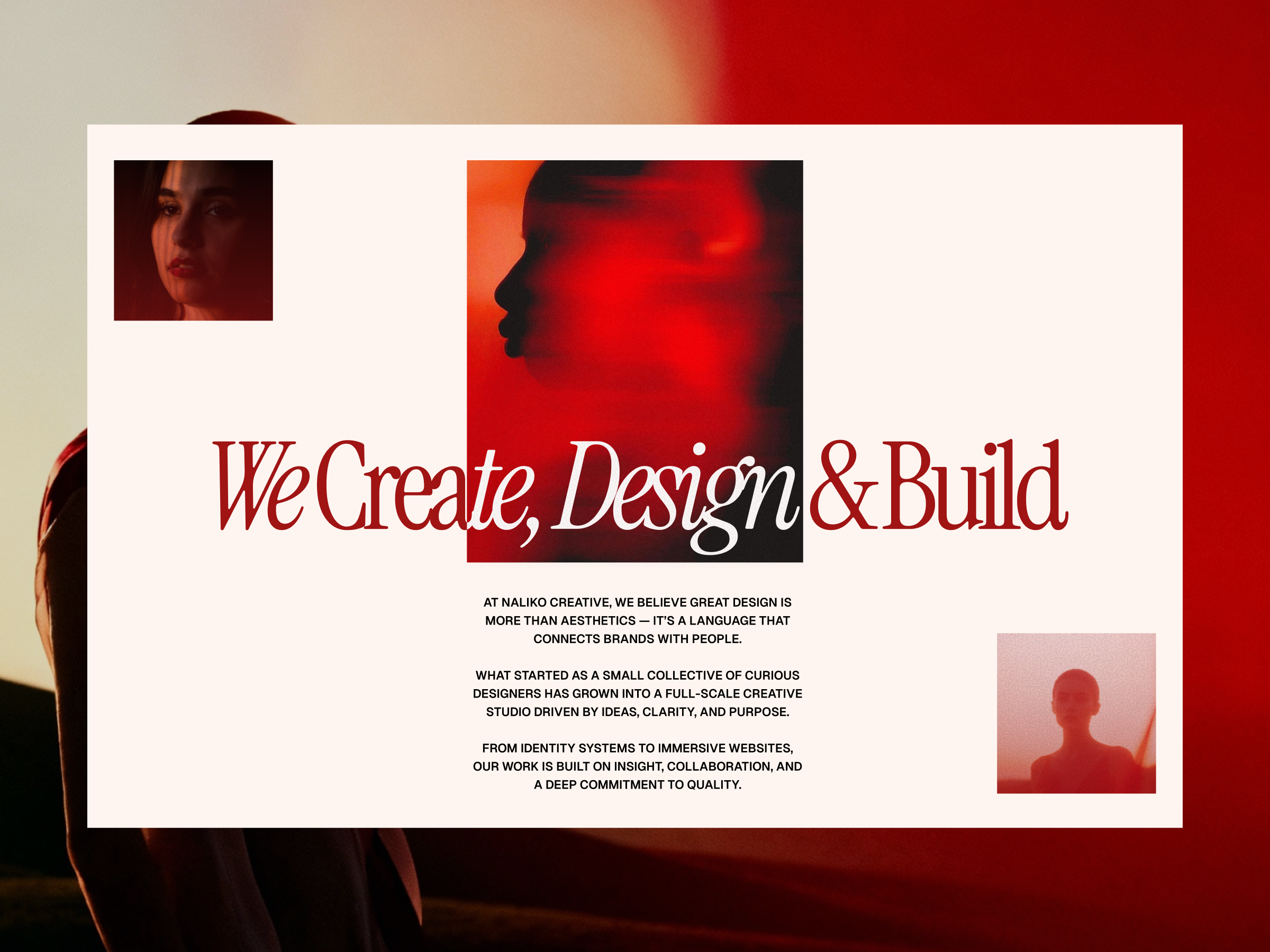 Naliko Creative - Creative Agency Landing Page agency bold branding creative creative agency design agency editorial graphic design large fonts typography ui ux design whitespace