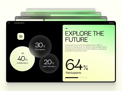 Pitch deck: Slides collection UI. branding charts clean design graph graphic design pitchdeck presentation slides statistics ui