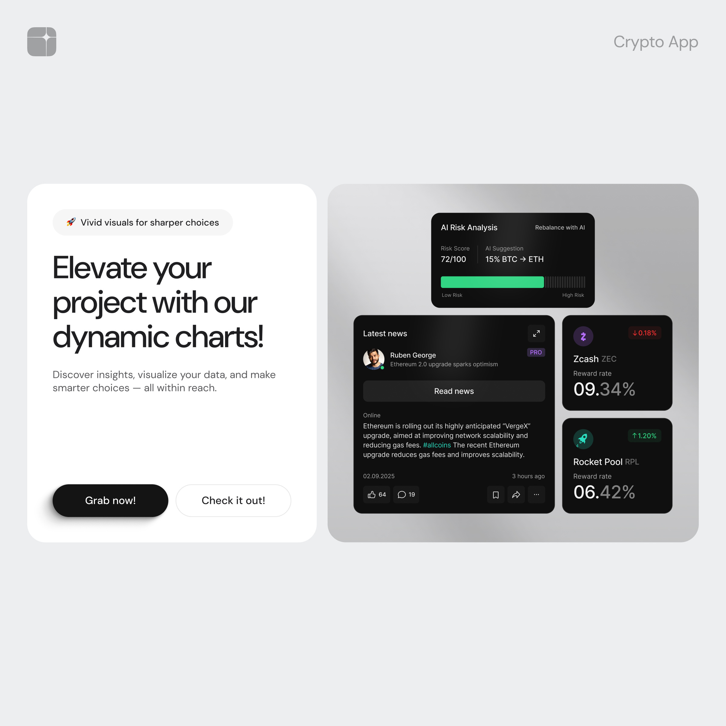 Example of Widgets Website CTA section concept