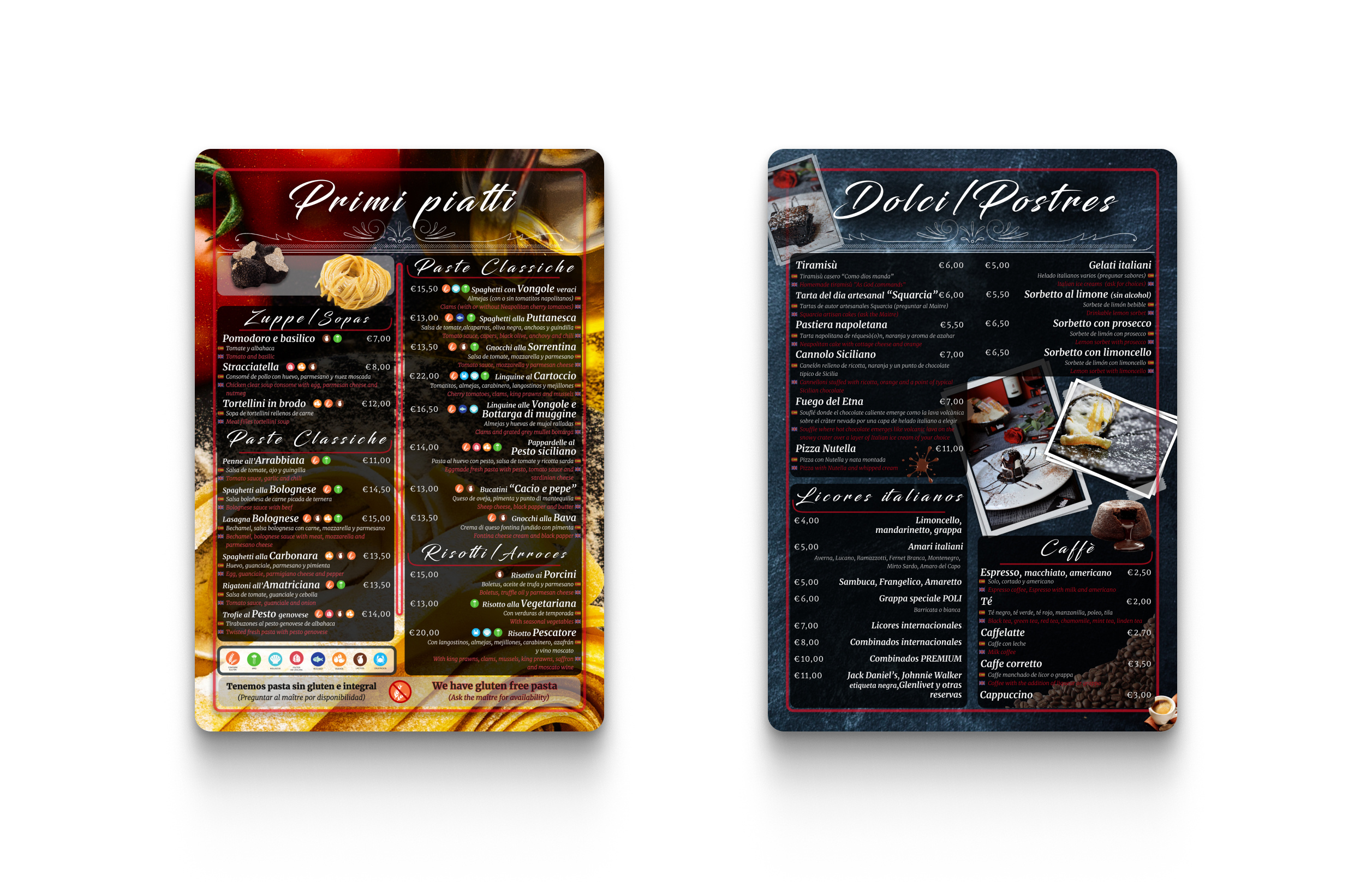 Ouh Babbo | Visual Culinary Journey figma fooddesign gourmetdesign graphicdesign italianfood menu menulayout printdesign restaurantbranding