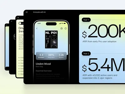 Pitch Deck Slides UI Kit: Figma branding clean design figma gradient mobile pitchdeck slides statistics ui uikit user interface ux