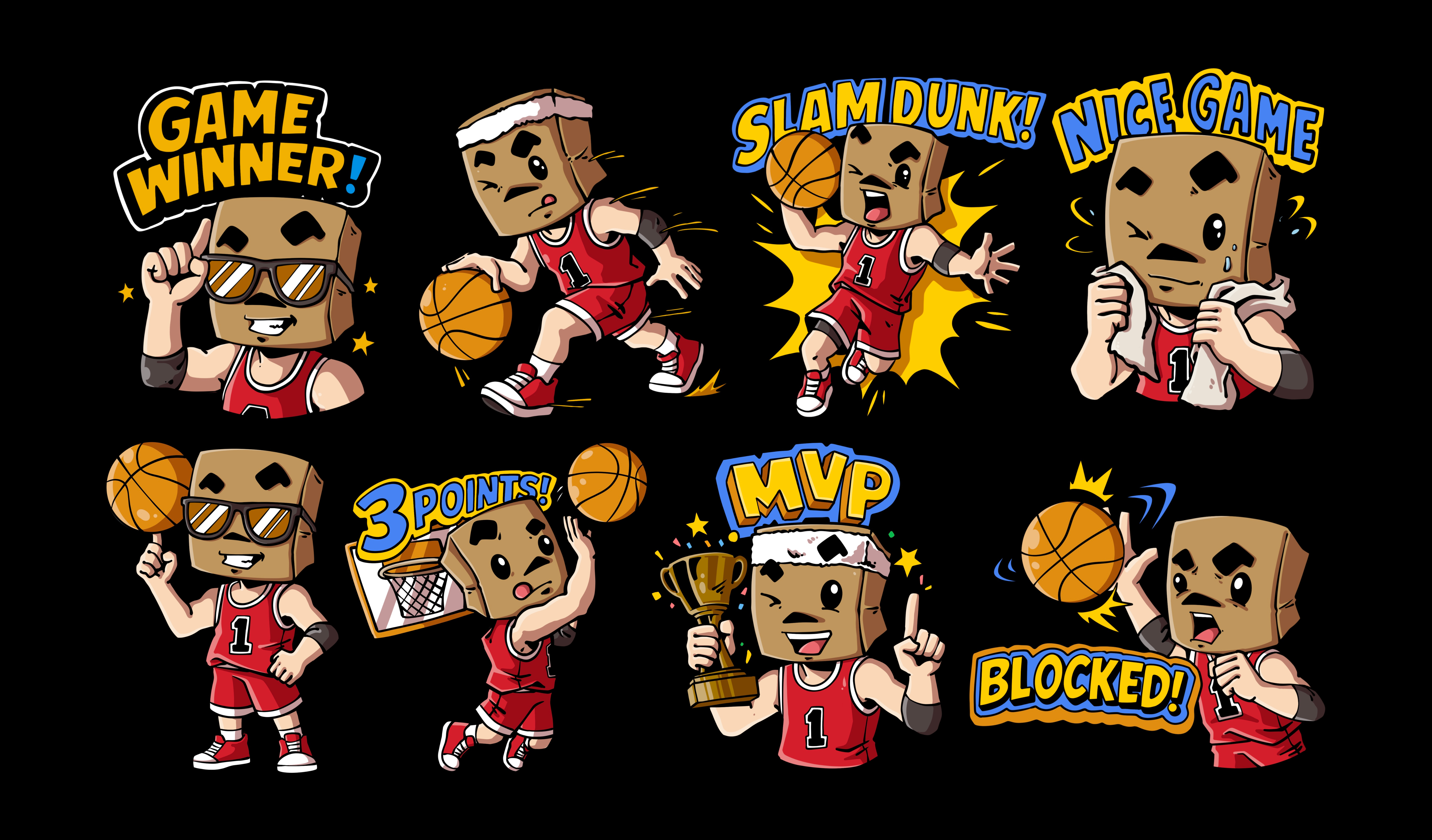 Example of Custom Character Sticker Pack