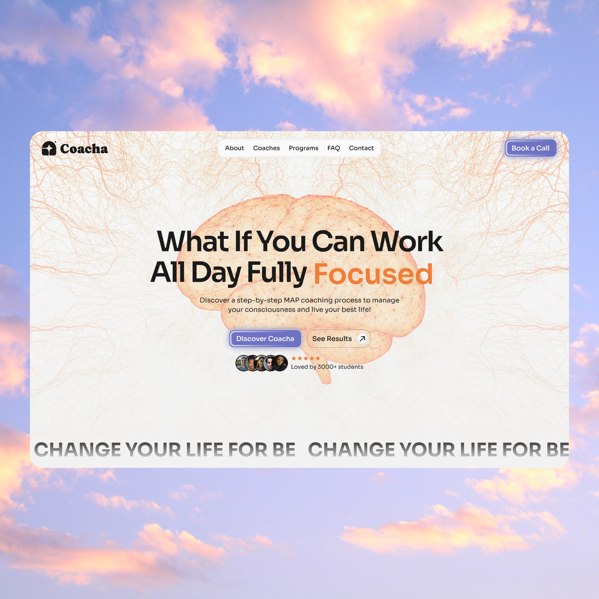 Coacha Landing Page Case Study design development framer framer design framer designer framer developer framer development framer landing page framer website graphic design hero section landing page ui ui design web web design web development website website design website development