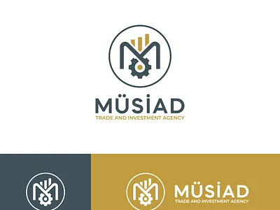 MÜSİAD Trade & Investment Agency Logo Design | Modern Corporate brand identity design branding business identity corporate branding dribbble shot finance logo gold branding invest investment logo logo logo design logotype minimal branding modern logo monogram logo professional logo trade agency logo trading typography typography logo