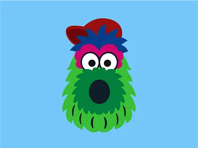 Phanatic Sticker baseball character illustration logo mascot mlb phanatic philadelphia phillies philly phils sticker