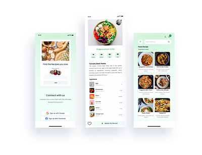 YumSwipe mobile application for recipes app branding cooking design figma graphic design illustration logo minimal mobileapp recipe typography ui ux vector