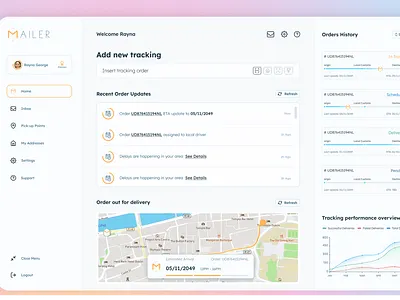 Logistic App Concept Design design figma ui ui de uidesign ux web
