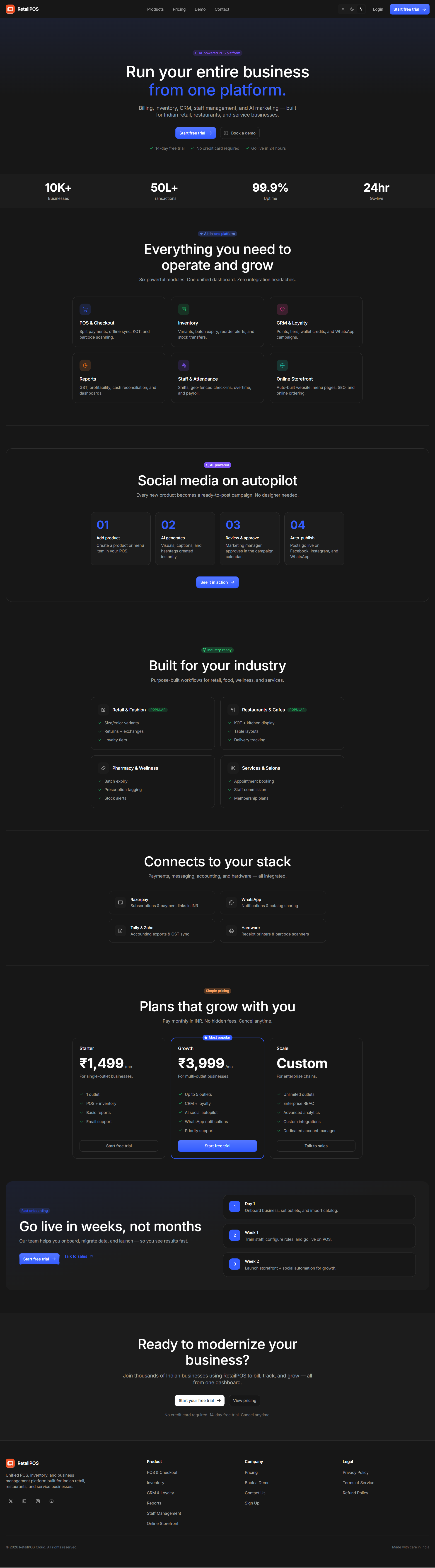 Retail POS System – Clean Web App Interface analytics business tool crm dashboard figma fintech frontend interface inventory modern pos responsive retail ui uidesign ux uxdesign webapp webdesign