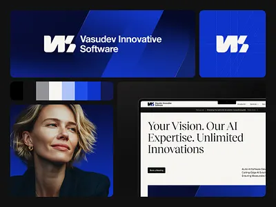 Vasudev Innovative Software (VIS) ai brandidentity branding dataengineering digitalbranding logodesign softwarecompany systemarchitecture uidesign visualidentity