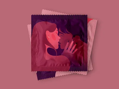 Lovers: Package couple design illustration love passion red vector