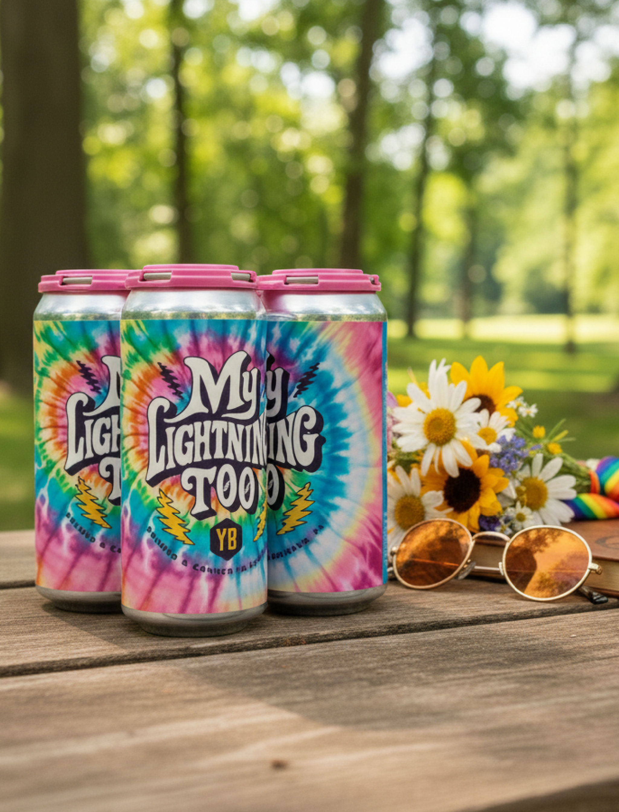 Beer Can Label Design - Grateful Dead Inspired 16oz can beer art beer can craft beer emmaus grateful dead hippie jerry garcia label lehigh valley lightning sun glasses sunflowers