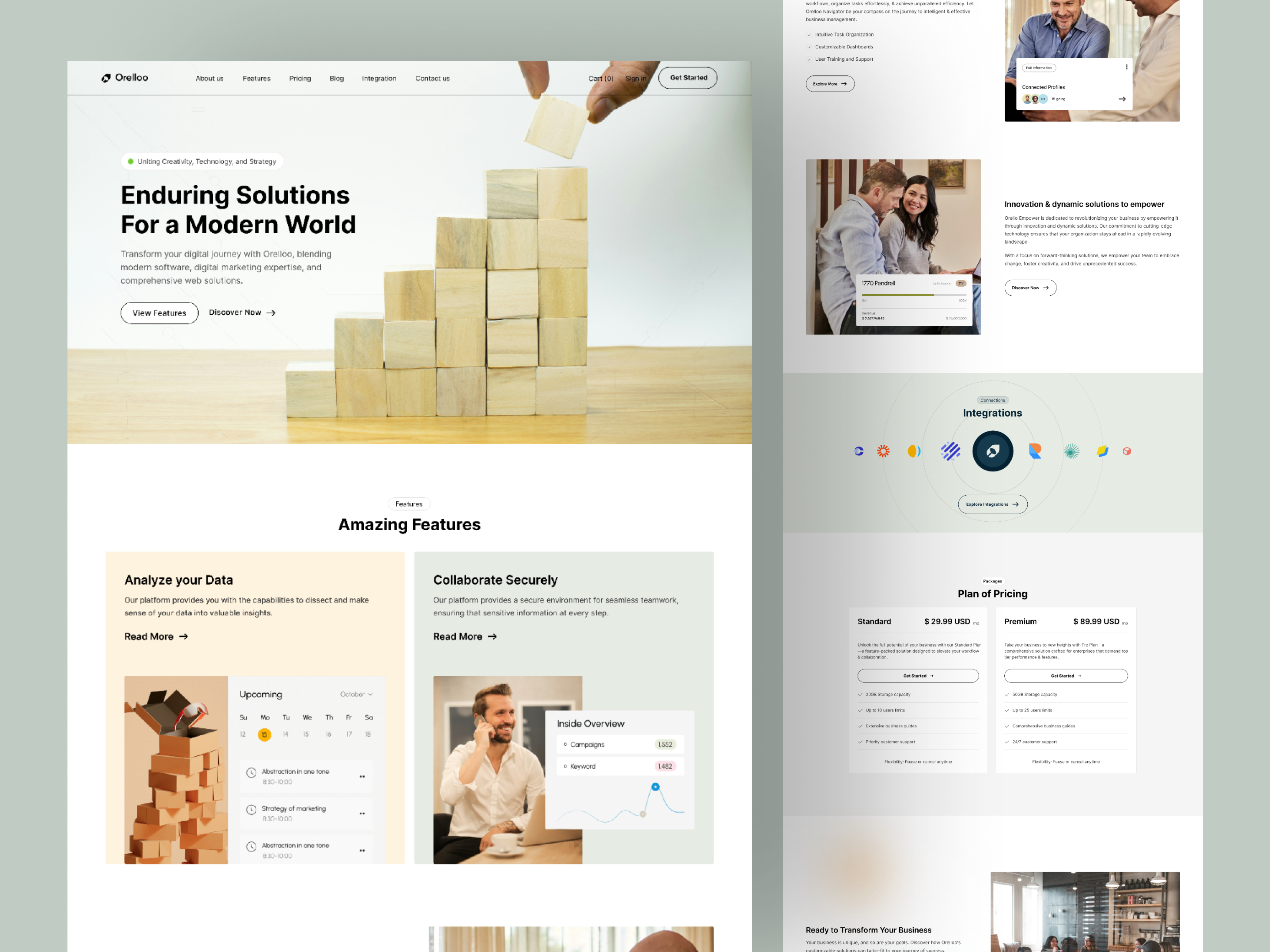 Example of Landing Page UI UX Design