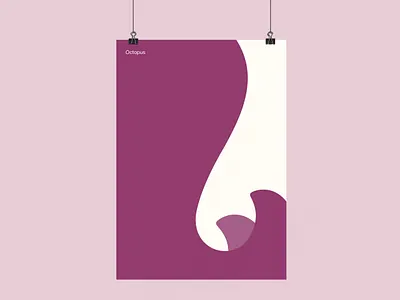 Octopus | Illustration Poster font graphics illustration minimal octopus poster sans serif shapes simple text