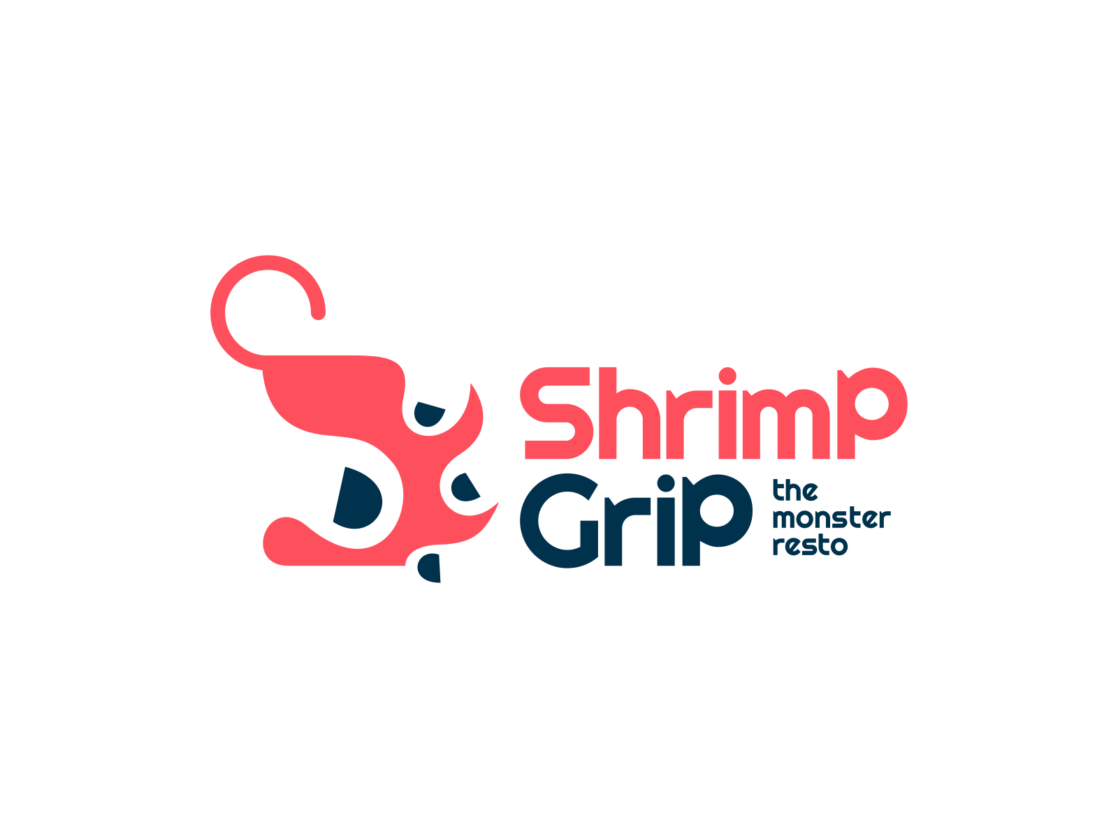Shrimp Grip Logo and Visual Design brand branding design food graphic design grip hand inspiration logo modern monster ocean restaurant seafood shrimp vector