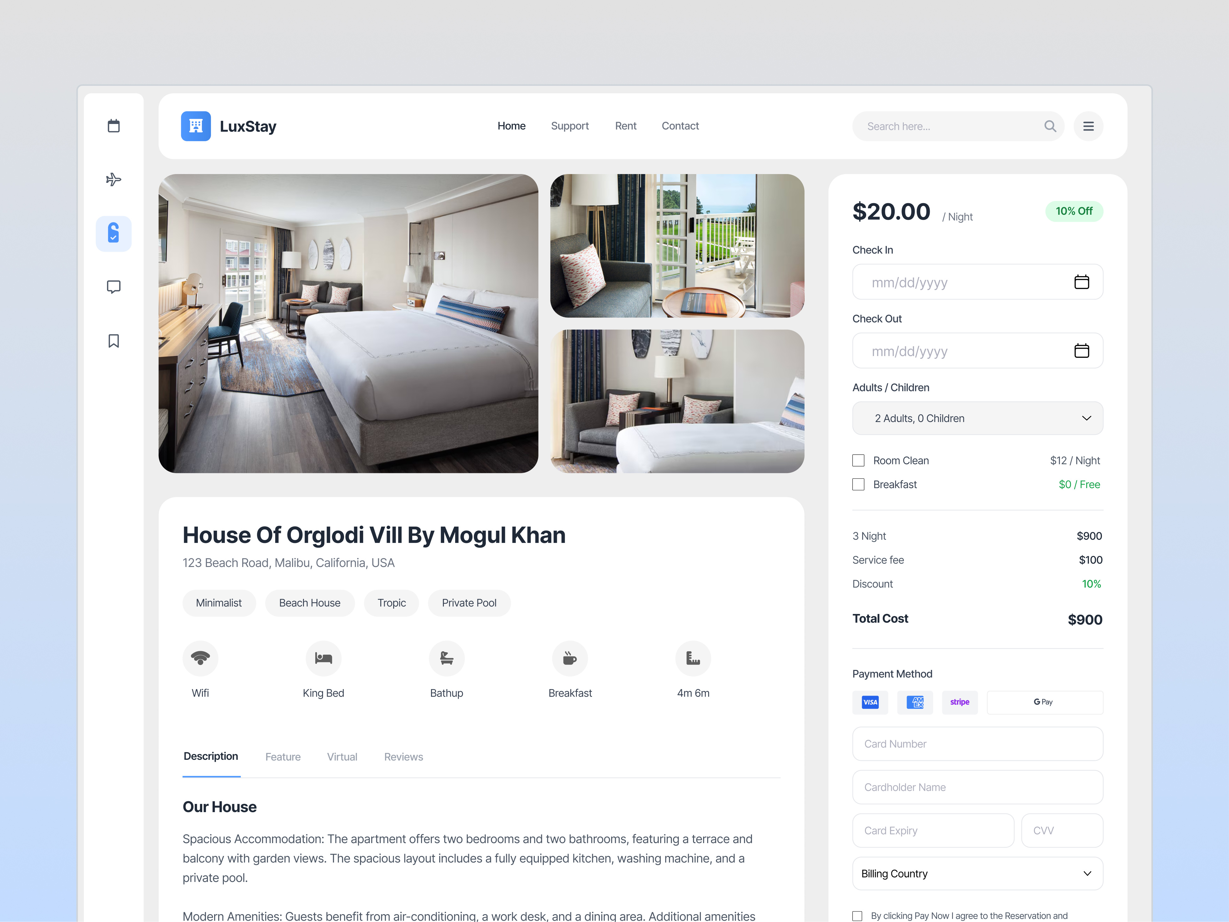 Hotel Booking Software - Dashboard UI Design admin analytics application ui booking booking dashboard booking platform chart component dashboard data visualization hotel booking hotel dashboard luxury hotel product design saas saas dashboard software ui ux web app