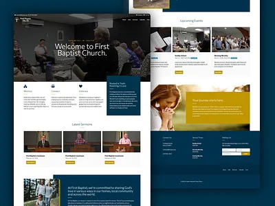 First Baptist Church Website graphic design ui ux web design web development