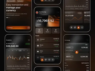 Crypto App Design app design app interface app ui blockchain app crypto app crypto app design crypto dashboard defi app digital wallet app finance app fintech fintech app mobile app design modern app design startup app design trading app ui ui web3 design