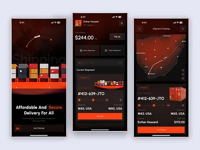 Modern Shipping Management Mobile App app design clean ui delivery app fintech app interaction design ios logistics app logisticsapp mobile app design modern ui shipment shipment tracking shipping shipping app smartlogistics tracking app trackingapp ui design