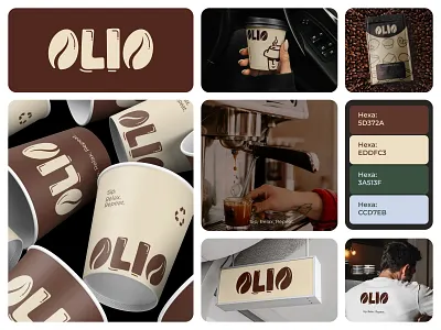 olio I coffee shop logo & Branding bean brand identity branding cafe coffee coffee branding coffee logo coffee shop coffee shop branding food branding food logo logo logo design logos modern logo olio unique logo veberage