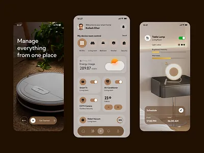 Smart home Mobile Application app design app ui clean ui dribbble minimal ui mobile app mobile application mobile ui product design smart app smart home ui ui design uiux ux