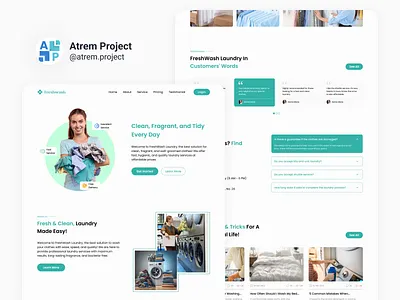 Fresh Wash - Landing Page UI