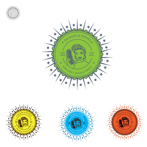 Logo - Pickle and wine 3d animation branding design dribbble graphic design illustration logo motion graphics poster ui ux vector