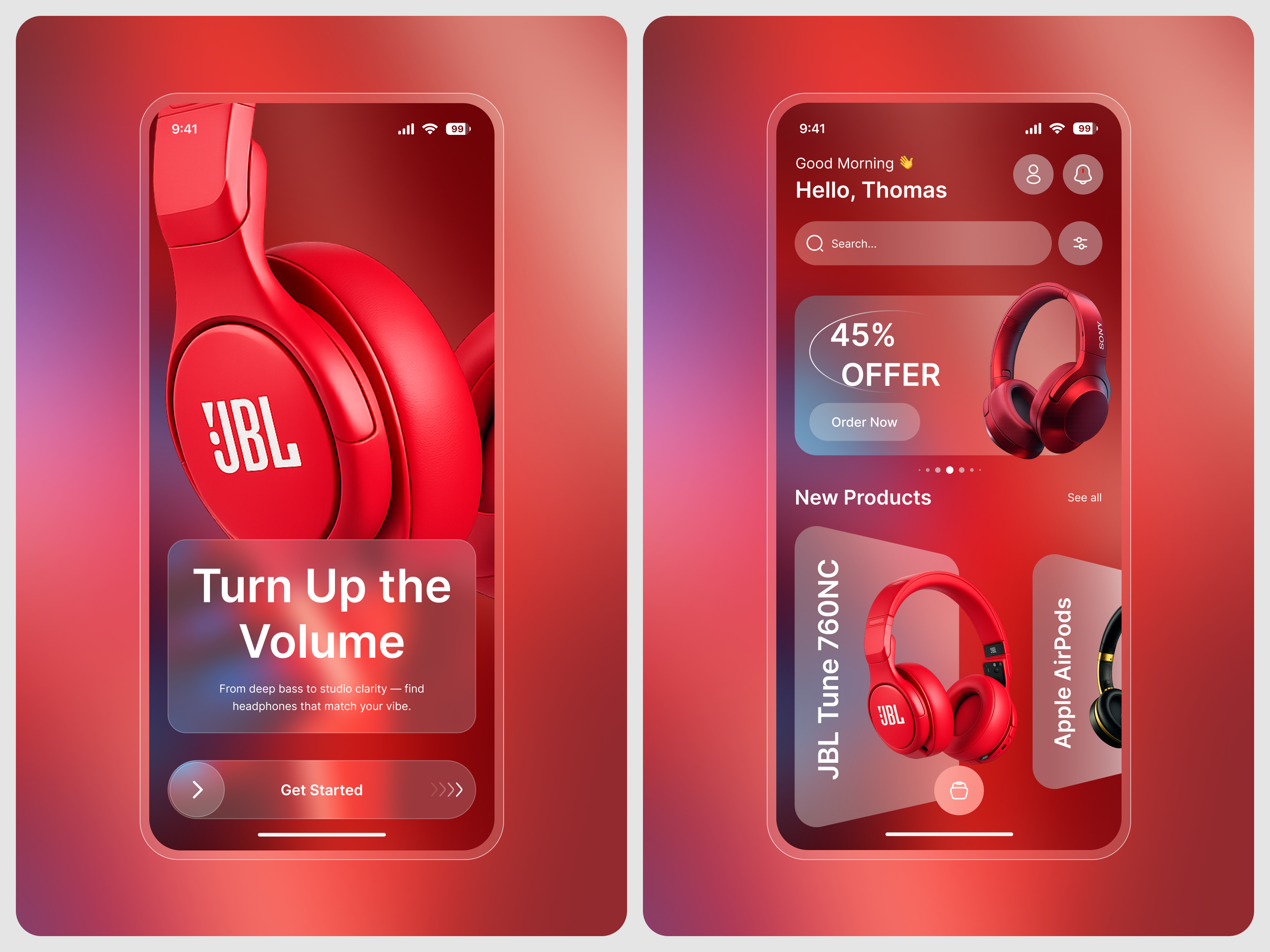 Example of Mobile UI Design For I Os & Android