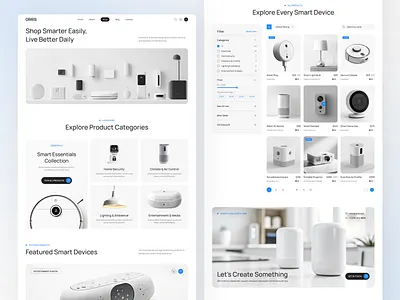 Orris Product & Product Details Page – Smart Home Website UI figma figma design mobil apps mobile design smart gadget smart technology smarthome ui design ui inspiration ui showcase ui trends uiux ux design web design website design