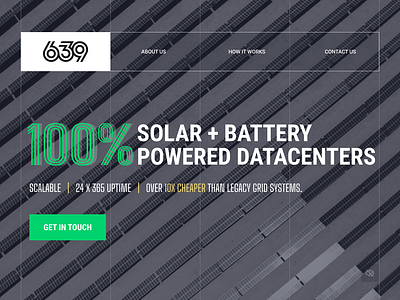 Solar Powered Datacenters battery data design energy landing page solar ui uiux user experience user interface ux web web design