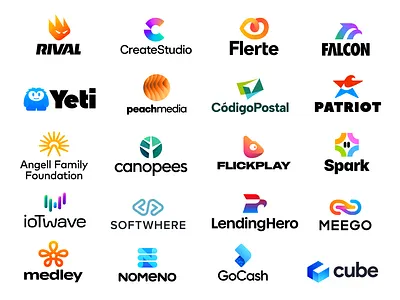 Combination Marks Collection brand identity chameleon coding custom type dating development falcon eagle hawk happy logo logos mascot mihai dolganiuc design payment saas symbol tech timeless typography web3 yeti