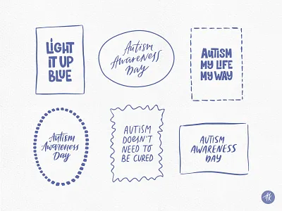 Autism Awareness Quotes asperger syndrome autism awareness day autism background autism quote set autism spectrum autism support clipart blue color hand drawn quote mental health saying vector iilustration world autism day