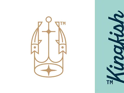 KING FISH / SEAFOOD LOGO 2026 2026 branding design graphic design illustration king fish logo minimal logo ocean sea food typography