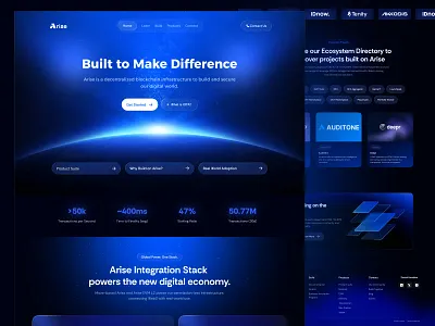 Web3 Wallet Experience — Landing Page Design ai website design asset management ui blockchain product page crypto wallet landing decentralized finance design enterprise website feeless crypto modern ui ux multi asset wallet product responsive website secure wallet ux staking support tech website web web app design web3 web3 wallet