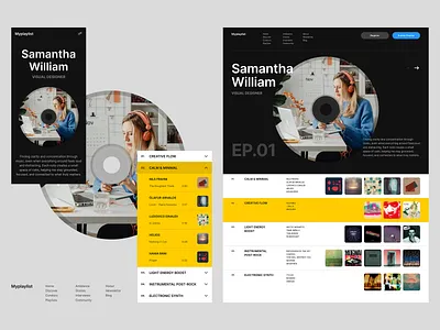 Design Exploration — Playlist from Creative People branding cd clean design graphic design layout list mobile website music playlist responsive typography ui ui elements ux website whitespace