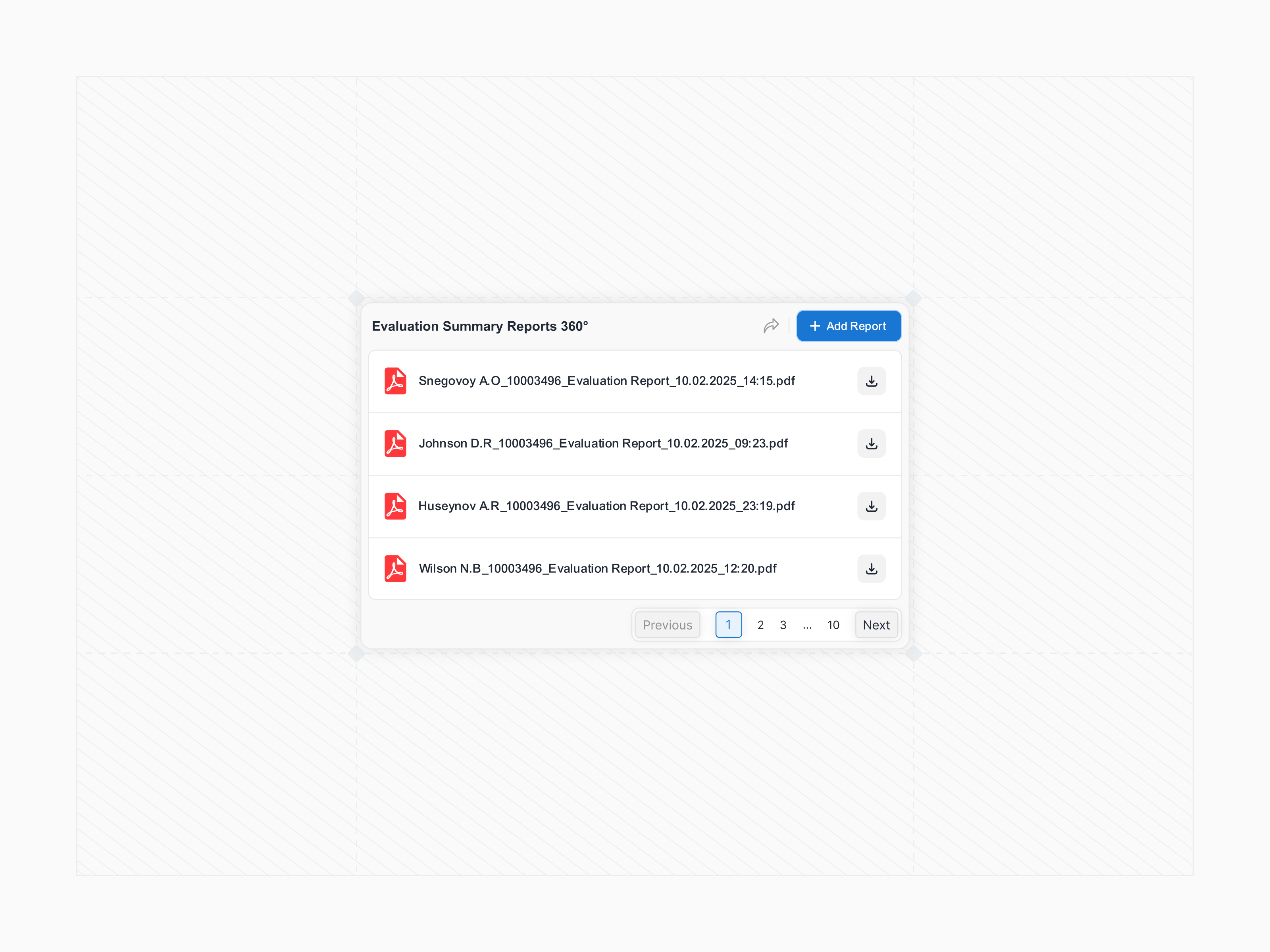 Evaluation Summary Reports card