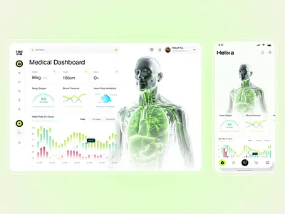 Helixa | AI-Powered Health Platform Dashboard Animation app design app ui graphic design health app health care health dashboard health saas health website modern ui saas saas dashboard saas design web app web dashboard web design