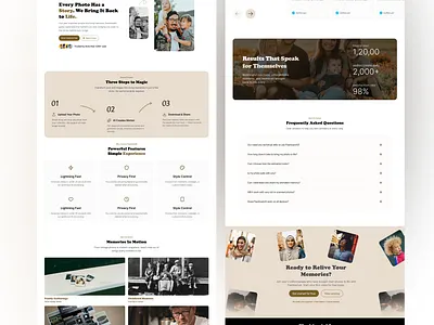 A seamless journey to transform old photos into stunning, share ui