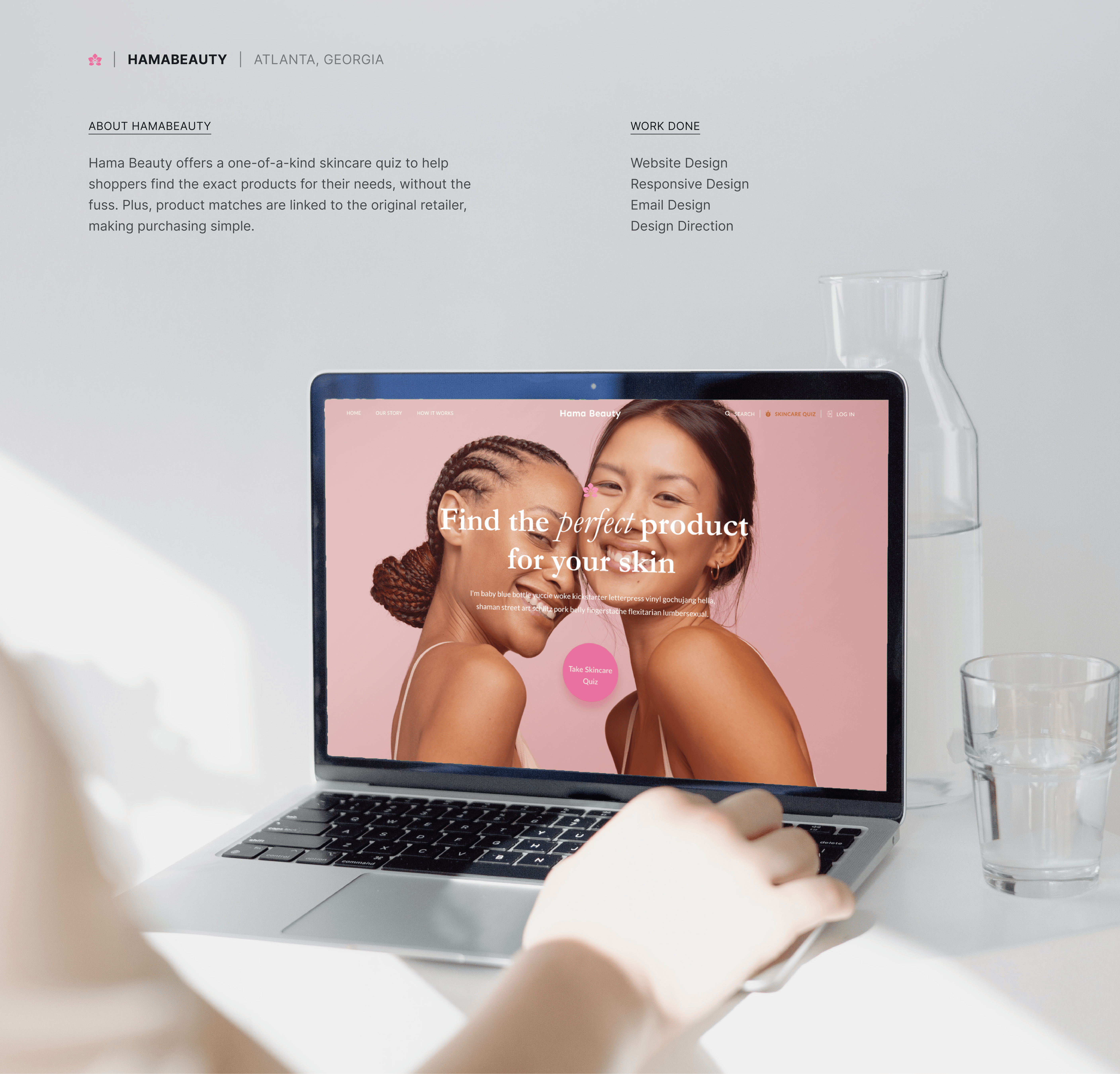 Beauty and Skincare Website Design | Fulcrum Solutions beauty d2c design fulcrum solutions hama beauty skincare ui uiux ux website website design