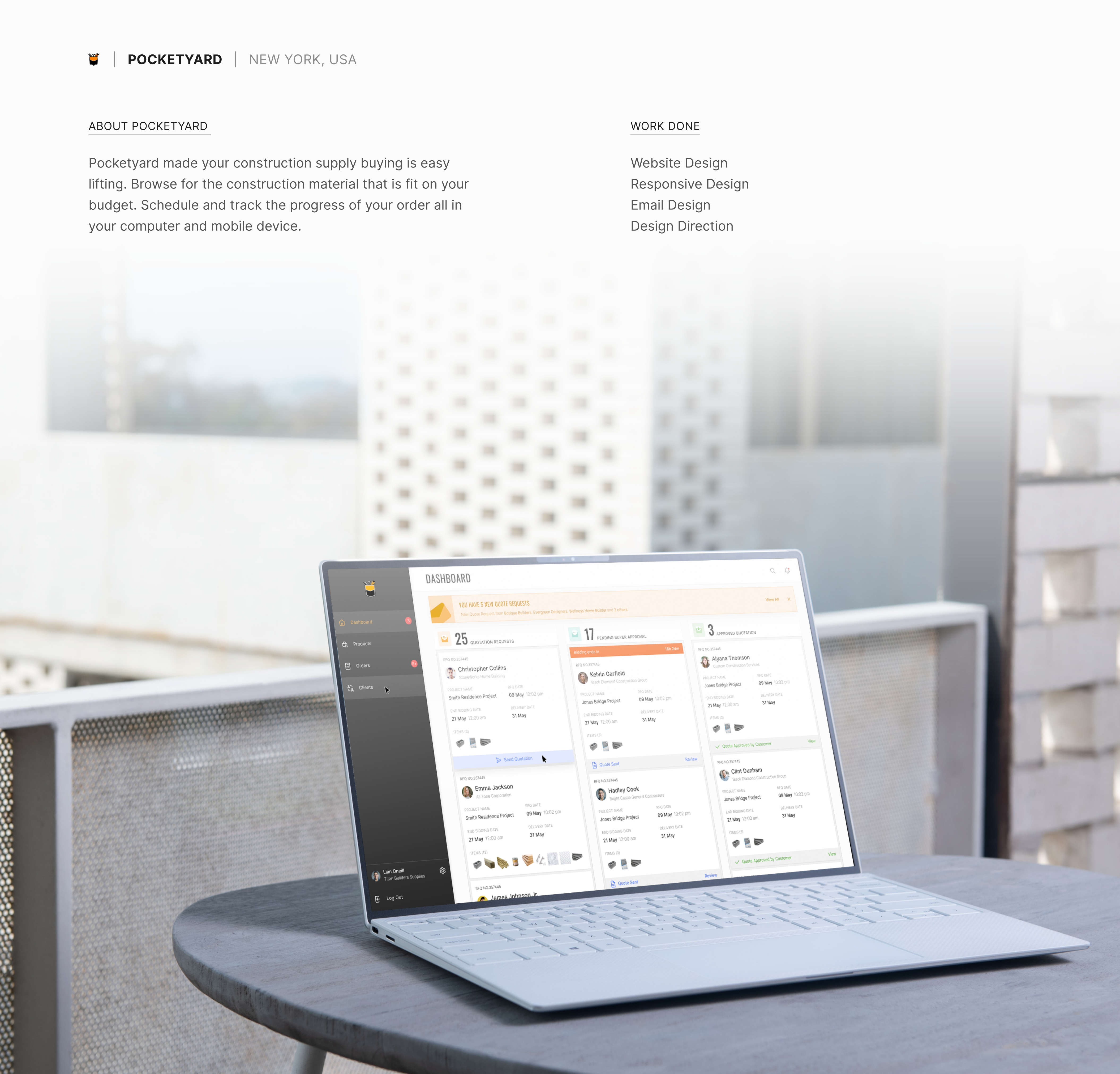 Construction Marketplace and Dashboard | Fulcrum Solutions construction dashboard design figma fulcrum solutions graphic design marketplace pocketyard ui uiux ux web design website website design