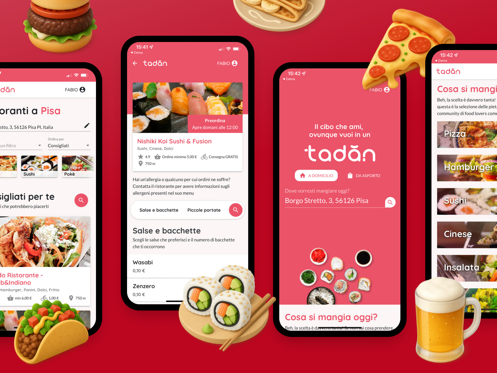 Example of Tadan: the food you love, wherever you want it