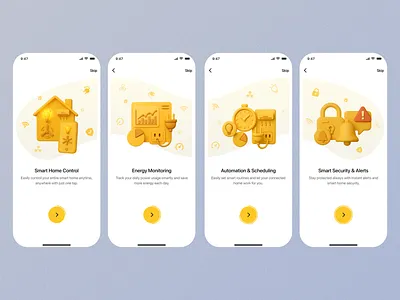 Onbaording UI-Home Pilot App appintro appwalkthrough homeapp moderndesign newapp newdesign onbaording primary walkthrough