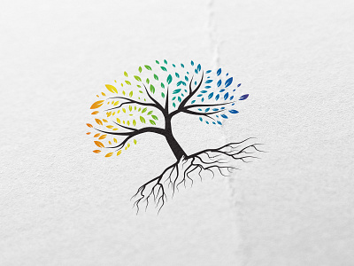 Tree Vector Illustration Design background branding design forest graphic design illustration leaf logo nature roots tree trunk