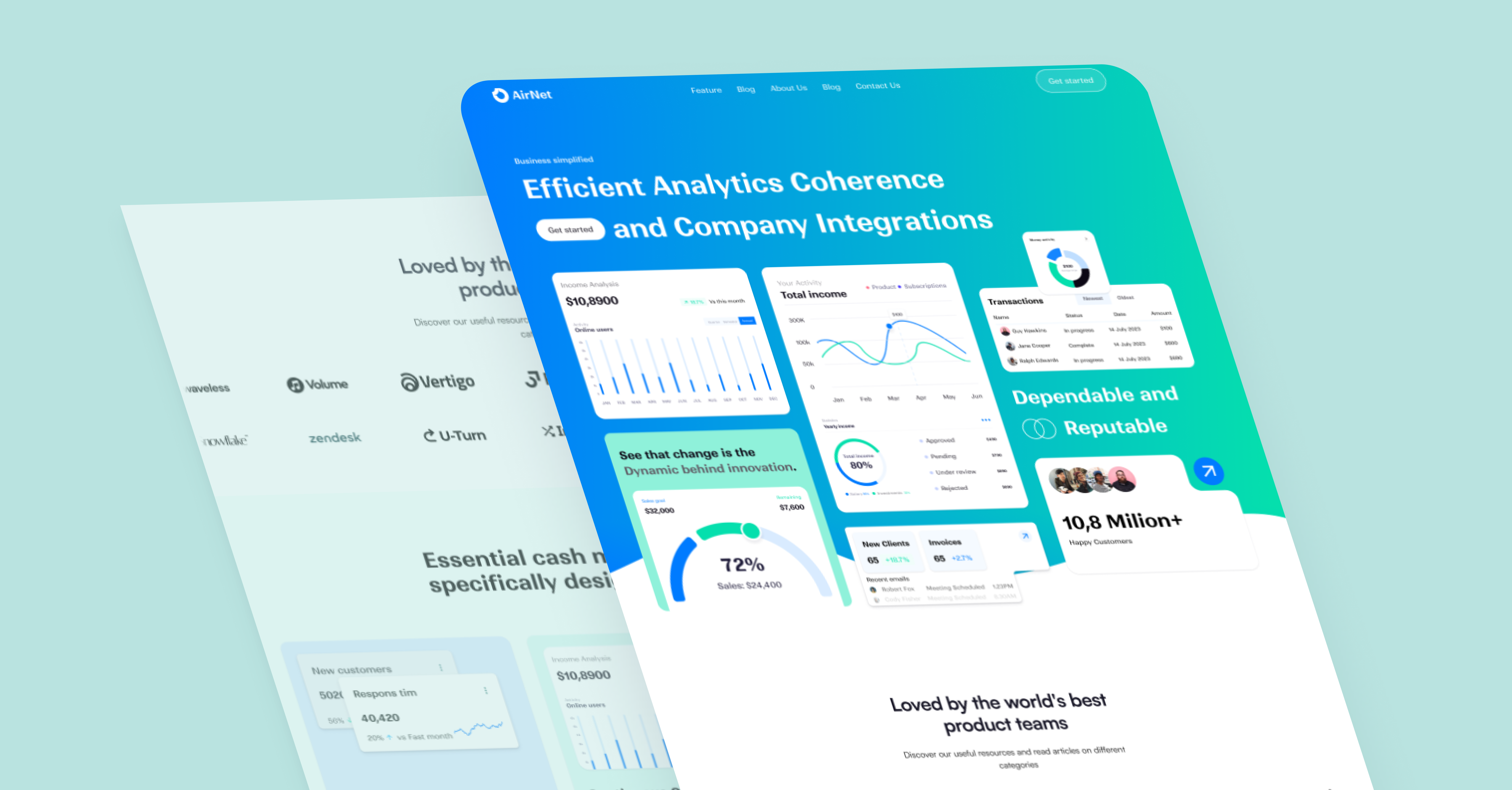 SAAS Landing Page app dashboard figma simple ui ux web website